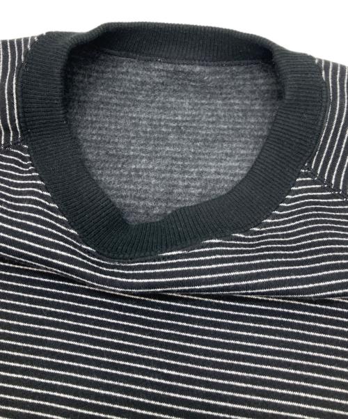 The Ennoy Professional（ザ エンノイ プロフェッショナル）THE ENNOY PROFESSIONAL (ザ エンノイ プロフェッショナル) Border Crew Neck Sweat ブラック サイズ:XLの古着・服飾アイテム