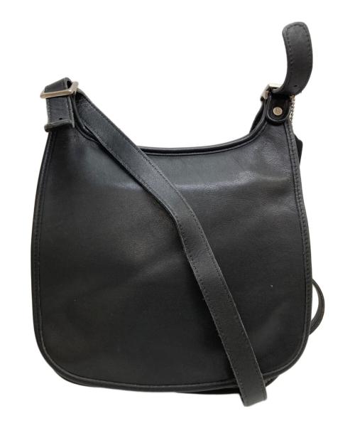 COACH（コーチ）COACH (コーチ) フラップレザーショルダーバッグ ブラックの古着・服飾アイテム
