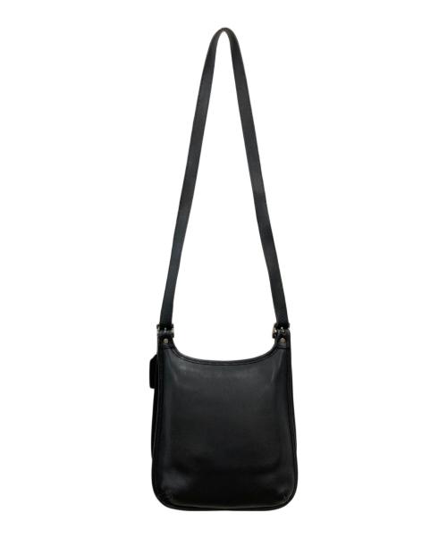 COACH（コーチ）COACH (コーチ) フラップレザーショルダーバッグ ブラックの古着・服飾アイテム