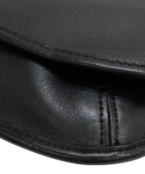 COACH（コーチ）COACH (コーチ) フラップレザーショルダーバッグ ブラックの古着・服飾アイテム