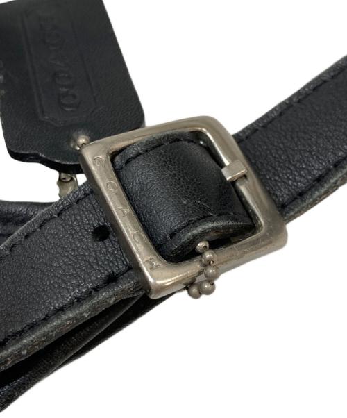 COACH（コーチ）COACH (コーチ) フラップレザーショルダーバッグ ブラックの古着・服飾アイテム
