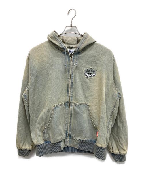9090（9090）9090 (9090) King Logo Vintage Denim Hoodie インディゴ サイズ:XL 未使用品の古着・服飾アイテム