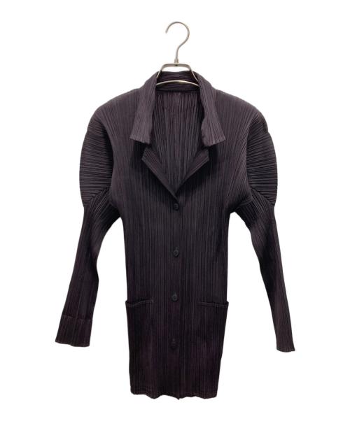 PLEATS PLEASE（プリーツプリーズ）PLEATS PLEASE (プリーツプリーズ) プリーツジャケット パープル サイズ:4の古着・服飾アイテム