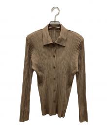 PLEATS PLEASE（プリーツプリーズ）の古着「プリーツシャツ」｜ブラウン