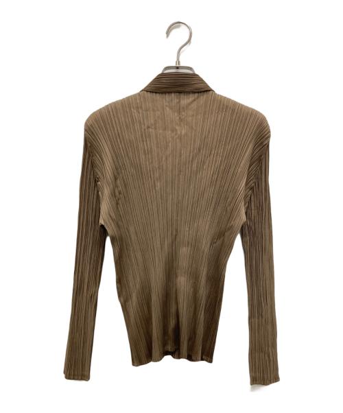 PLEATS PLEASE（プリーツプリーズ）PLEATS PLEASE (プリーツプリーズ) プリーツシャツ ブラウン サイズ:3の古着・服飾アイテム