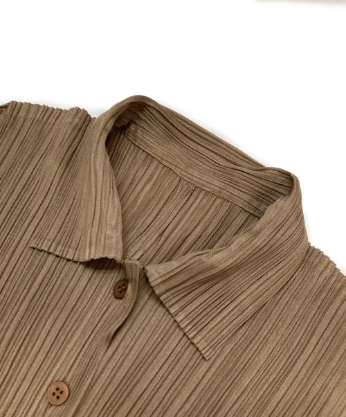 PLEATS PLEASE（プリーツプリーズ）PLEATS PLEASE (プリーツプリーズ) プリーツシャツ ブラウン サイズ:3の古着・服飾アイテム