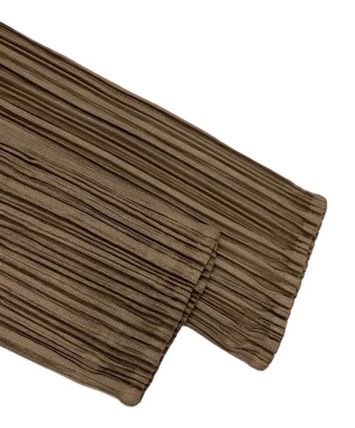 PLEATS PLEASE（プリーツプリーズ）PLEATS PLEASE (プリーツプリーズ) プリーツシャツ ブラウン サイズ:3の古着・服飾アイテム