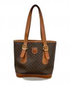 CELINEセリーヌ）の古着「マカダム柄ハンドバッグ」｜ブラウン