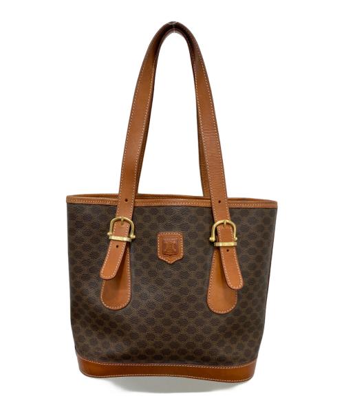 CELINE（セリーヌ）CELINE (セリーヌ) マカダム柄ハンドバッグ ブラウンの古着・服飾アイテム