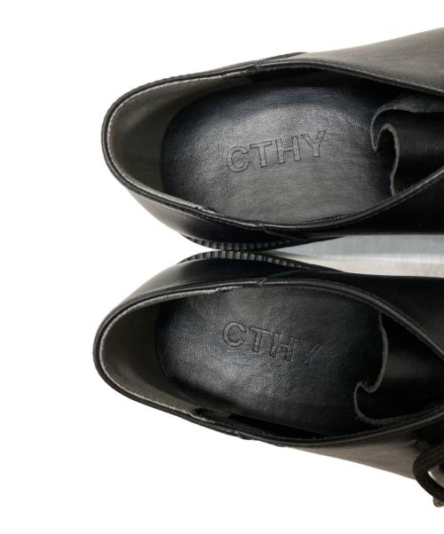 CTHY（シティ）CTHY (シティ) スクエアトゥシューズ ブラックの古着・服飾アイテム