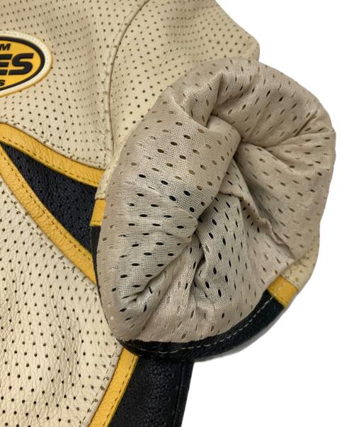 BATES（ベイツ）BATES (ベイツ) ハーフスリーブパンチングレザージャケット ベージュ サイズ:Lの古着・服飾アイテム