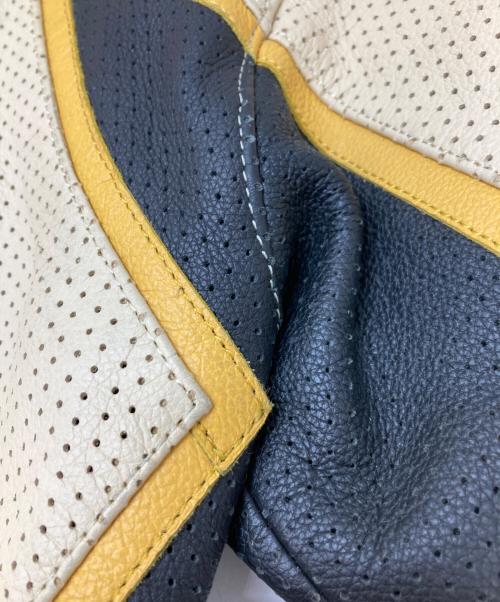 BATES（ベイツ）BATES (ベイツ) ハーフスリーブパンチングレザージャケット ベージュ サイズ:Lの古着・服飾アイテム