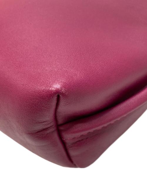 COACH（コーチ）COACH (コーチ) 逆台形型ターンロックレザーショルダーバッグ ピンクの古着・服飾アイテム