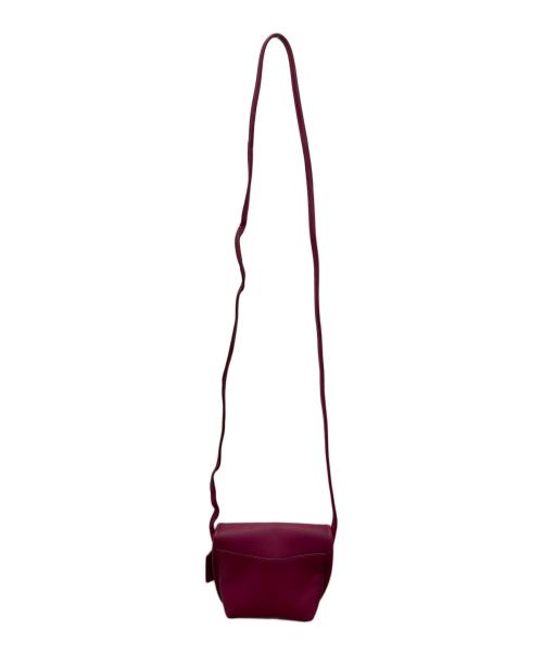 COACH（コーチ）COACH (コーチ) 逆台形型ターンロックレザーショルダーバッグ ピンクの古着・服飾アイテム