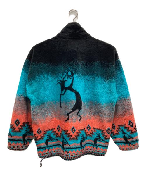 MAZMANIA（マズマニア）MAZMANIA (マズマニア) 総柄フリースジャケット ブラック サイズ:Mの古着・服飾アイテム