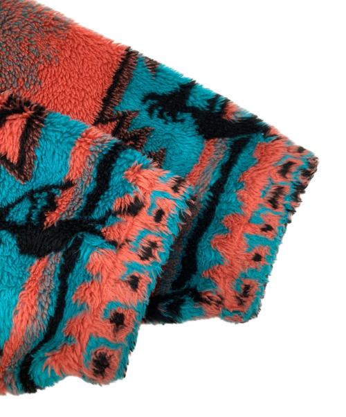 MAZMANIA（マズマニア）MAZMANIA (マズマニア) 総柄フリースジャケット ブラック サイズ:Mの古着・服飾アイテム