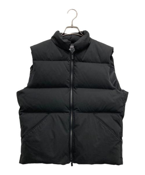 nano・universe（ナノ・ユニバース）nano・universe (ナノ・ユニバース) 「西川ダウン(R)」スタンドネックダウンベスト ブラック サイズ:Lの古着・服飾アイテム