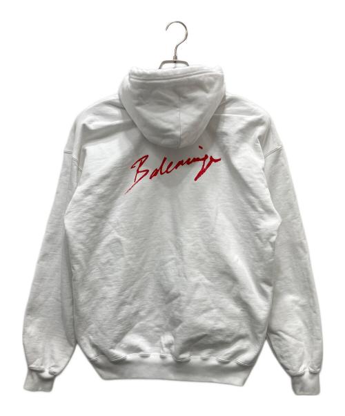 BALENCIAGA（バレンシアガ）BALENCIAGA (バレンシアガ) バッグロゴジップパーカー ホワイト サイズ:XSの古着・服飾アイテム