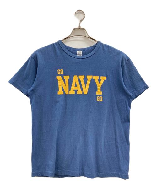 WAREHOUSE（ウエアハウス）WAREHOUSE (ウエアハウス) GO NAVY GOセコハンT ネイビー サイズ:Lの古着・服飾アイテム