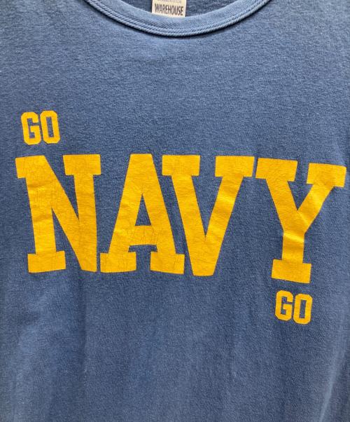 WAREHOUSE（ウエアハウス）WAREHOUSE (ウエアハウス) GO NAVY GOセコハンT ネイビー サイズ:Lの古着・服飾アイテム