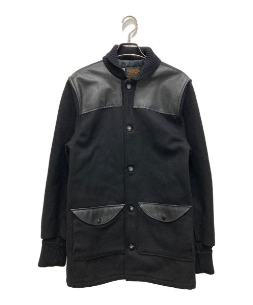 skookum（スクーカム）skookum (スクーカム) ウールレザーファラオジャケット ブラック サイズ:38の古着・服飾アイテム