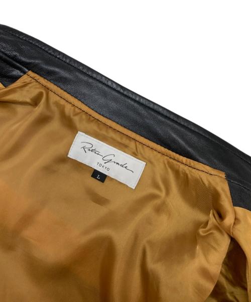 Retro Grade（レトログレード）Retro Grade (レトログレード) シープレザー シングル ライダースジャケット ブラック サイズ:Lの古着・服飾アイテム
