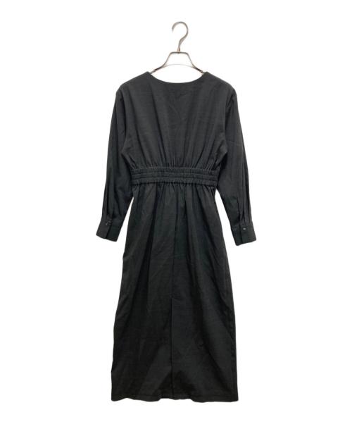 allureville（アルアバイル）allureville (アルアバイル) トロストレッチウエストタックワンピース チャコールグレー サイズ:1の古着・服飾アイテム