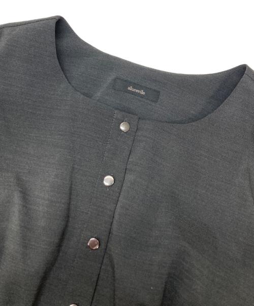 allureville（アルアバイル）allureville (アルアバイル) トロストレッチウエストタックワンピース チャコールグレー サイズ:1の古着・服飾アイテム