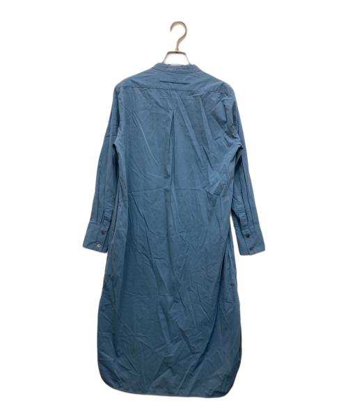 ticca（ティッカ）ticca (ティッカ) コットンスタンドカラーシャツワンピース ブルー サイズ:Fの古着・服飾アイテム
