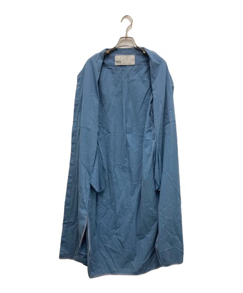 ticca（ティッカ）ticca (ティッカ) コットンスタンドカラーシャツワンピース ブルー サイズ:Fの古着・服飾アイテム