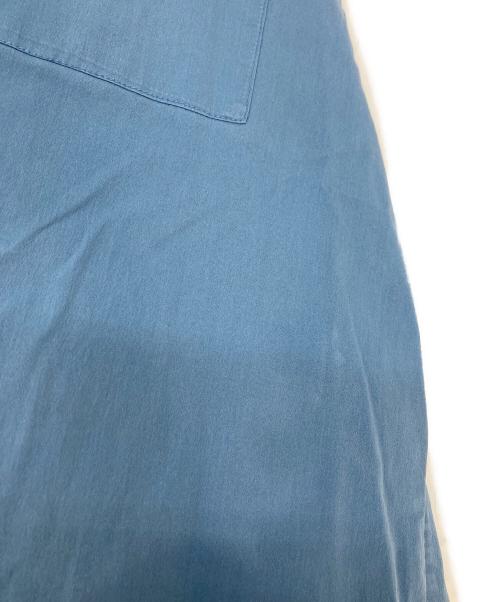 ticca（ティッカ）ticca (ティッカ) コットンスタンドカラーシャツワンピース ブルー サイズ:Fの古着・服飾アイテム