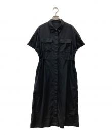 SOEJU（ソージュ）の古着「ロングシャツワンピース」｜ブラック