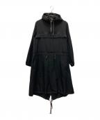 COMME des GARCONS HOMME PLUSコムデギャルソンオムプリュス）の古着「再構築 バック刺繍 フーデットロングプルオーバー」｜ブラック