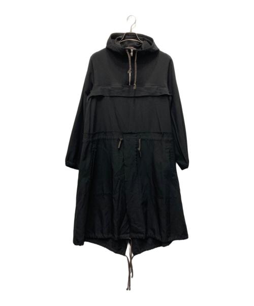 COMME des GARCONS HOMME PLUS（コムデギャルソンオムプリュス）COMME des GARCONS HOMME PLUS (コムデギャルソンオムプリュス) 再構築 バック刺繍 フーデットロングプルオーバー ブラック サイズ:Sの古着・服飾アイテム