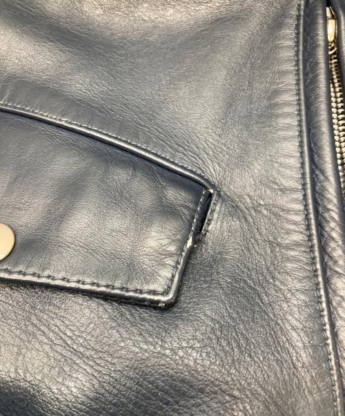 VANSON（バンソン）VANSON (バンソン) C2ダブルライダースジャケット ネイビー サイズ:36の古着・服飾アイテム