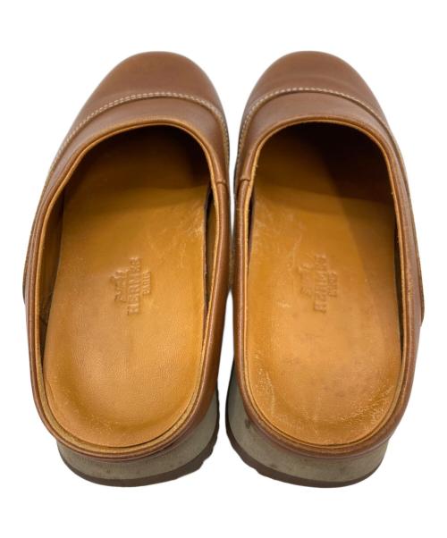 HERMES（エルメス）HERMES (エルメス) レザースリッポン ブラウン サイズ:35の古着・服飾アイテム