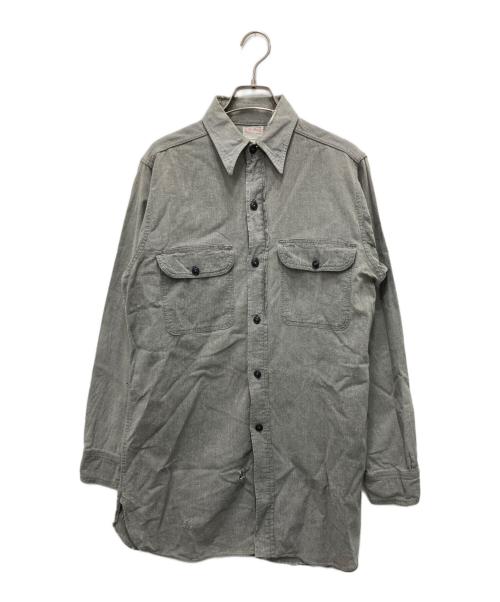 big mac（ビッグマック）big mac (ビッグマック) ブラックシャンブレーシャツ グレー サイズ:表記なしの古着・服飾アイテム