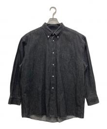 INTERIM（インテリム）の古着「ボタンダウンデニムシャツ」｜ブラック