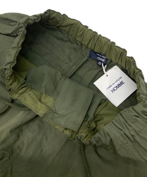 COMME des GARCONS HOMME（コムデギャルソン オム）COMME des GARCONS HOMME (コムデギャルソン オム) 25SS 綿エステルウェザーパラシュートパンツ グリーン サイズ:XSの古着・服飾アイテム