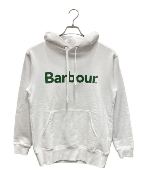 Barbour（バブアー）Barbour (バブアー) ロゴ スウェット フード パーカー ホワイト サイズ:XSの古着・服飾アイテム