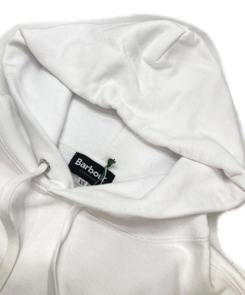 Barbour（バブアー）Barbour (バブアー) ロゴ スウェット フード パーカー ホワイト サイズ:XSの古着・服飾アイテム