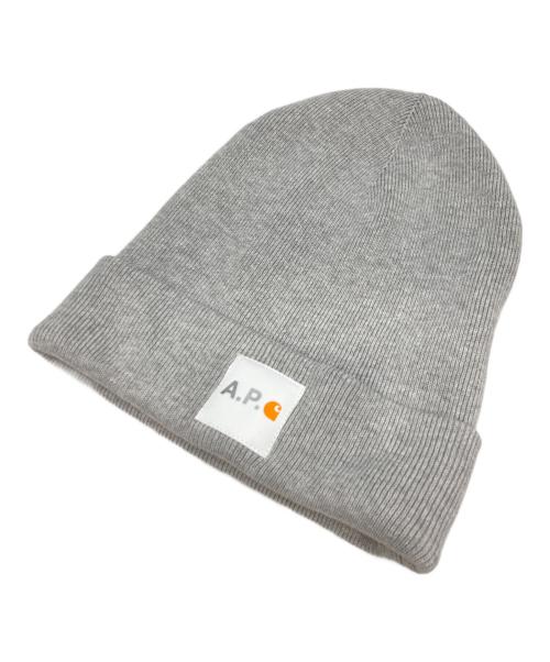 A.P.C.（アーペーセー）A.P.C. (アーペーセー) CARHARTT WIP (カーハート ワークインプログレス) ニット帽 グレー 未使用品の古着・服飾アイテム