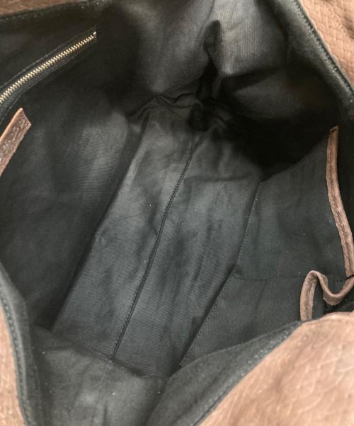 M.U.L（エムユーエル）M.U.L (エムユーエル) メッシュ型押しベントトート ブラウンの古着・服飾アイテム