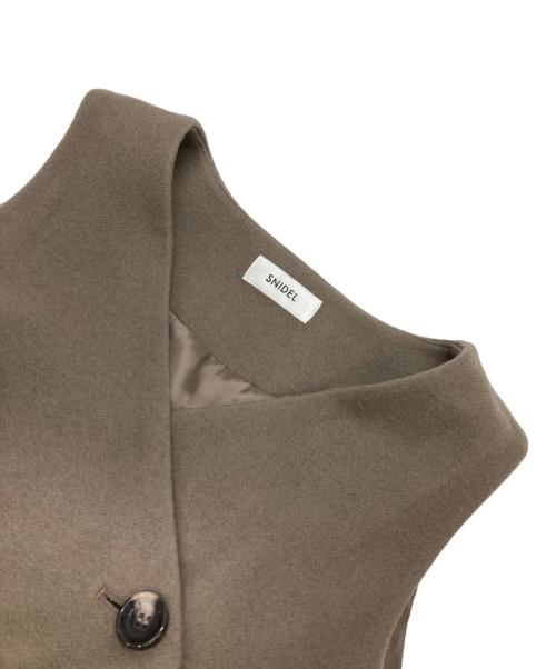 Snidel（スナイデル）Snidel (スナイデル) 2wayプリーツウールコート ブラウンの古着・服飾アイテム