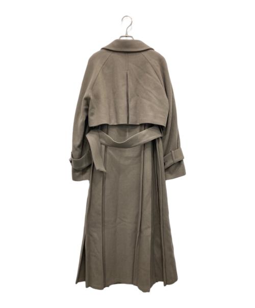 Snidel（スナイデル）Snidel (スナイデル) 2wayプリーツウールコート ブラウンの古着・服飾アイテム