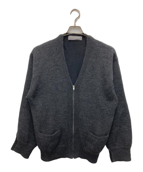 COMME des GARCONS HOMME（コムデギャルソン オム）COMME des GARCONS HOMME (コムデギャルソン オム) 切替ニットフロントジップカーディガン ブラック サイズ:不明（実寸参照）の古着・服飾アイテム