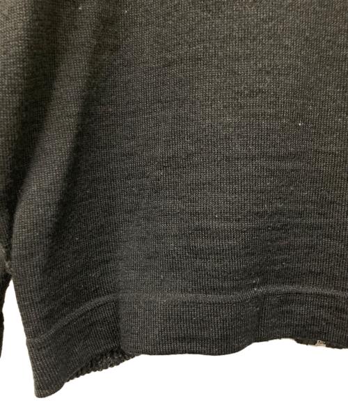COMME des GARCONS HOMME（コムデギャルソン オム）COMME des GARCONS HOMME (コムデギャルソン オム) 切替ニットフロントジップカーディガン ブラック サイズ:不明（実寸参照）の古着・服飾アイテム
