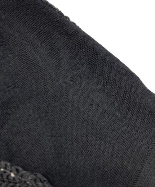 COMME des GARCONS HOMME（コムデギャルソン オム）COMME des GARCONS HOMME (コムデギャルソン オム) 切替ニットフロントジップカーディガン ブラック サイズ:不明（実寸参照）の古着・服飾アイテム