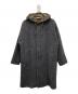 ASPESI（アスペジ）の古着「フーデッドツイード比翼ステンカラーコート」｜グレー