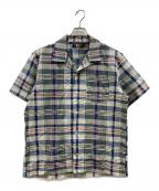 RRLダブルアールエル）の古着「シアサッカーチェックシャツ」｜グリーン